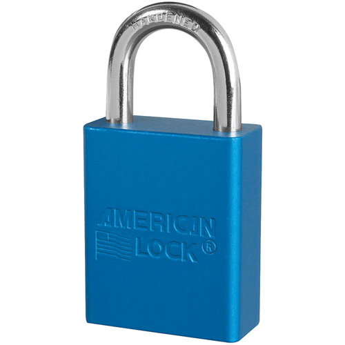 American Lock&reg; Safety Padlocks, Blue, Keyed Alike, Aluminum, 1-1/2" Width Consource