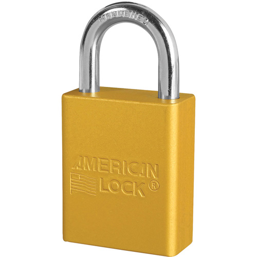 American Lock&reg; Safety Padlocks, Yellow, Keyed Alike, Aluminum, 1-1/2" Width Consource