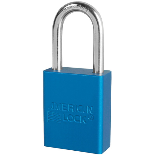 American Lock&reg; Safety Padlocks, Blue, Keyed Alike, Aluminum, 1-1/2" Width Consource