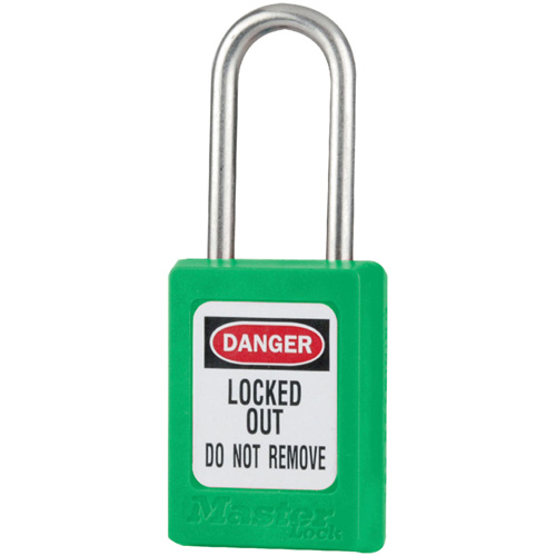 Cadenas de s&eacute;curit&eacute; S31 Zenex, Vert, Cl&eacute;s identiques, Thermoplastique, Largeur de 1-3/8" Consource