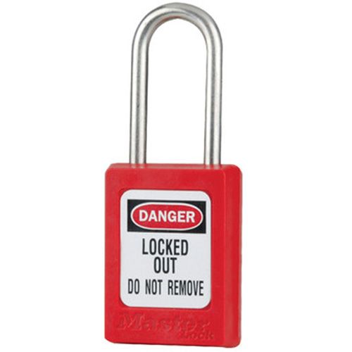 S33 Zenex Safety Padlocks, Red, Keyed Alike, Thermoplastic, 1-3/8" Width Consource