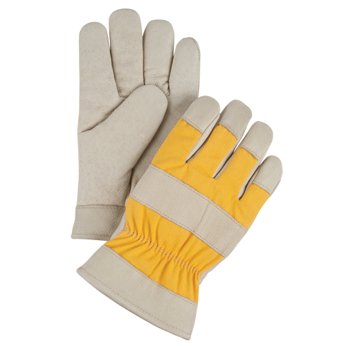 Gants de travail doubl&eacute;s pour l'hiver de premi&egrave;re qualit&eacute;, Moyen, Paume en Cuir fleur de porc, Doublure en Molleton de mousse Consource