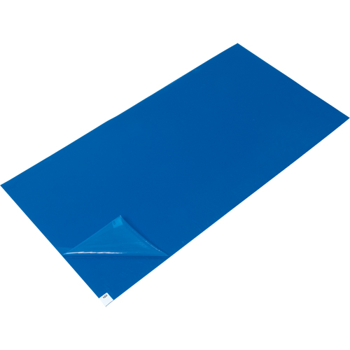Peel-Away Cleanroom Mat Refills, 1.57 mils Thick, 3' W, 3-3/4' L x Blue Consource