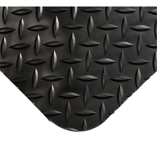 Tapis Smart No 497, Losange, 4' x 10' x 1", Noir, PVC/Ur&eacute;thane Consource