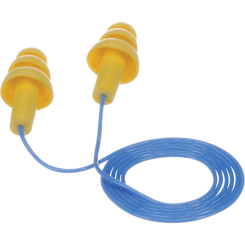 Bouchons d'oreilles pr&eacute;moul&eacute;s E-A-R Ultrafit, Avec cordon, Vrac - Sac en poly, 25 dB NRR, Taille unique Consource