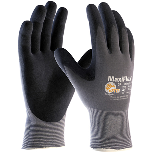 ATG MaxiFlex&reg; Ultimate Gloves, 6/X-Small, Foam Nitrile Coating, 15 Gauge, Nylon Shell Consource