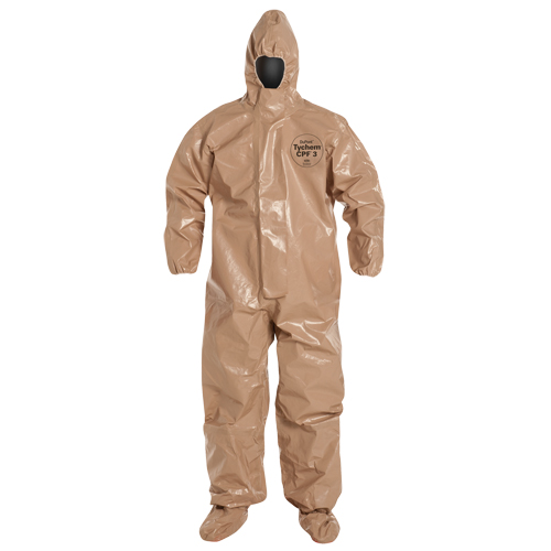 Combinaison de protection Tychem 5000 avec capuchon, Petit, Brun Consource