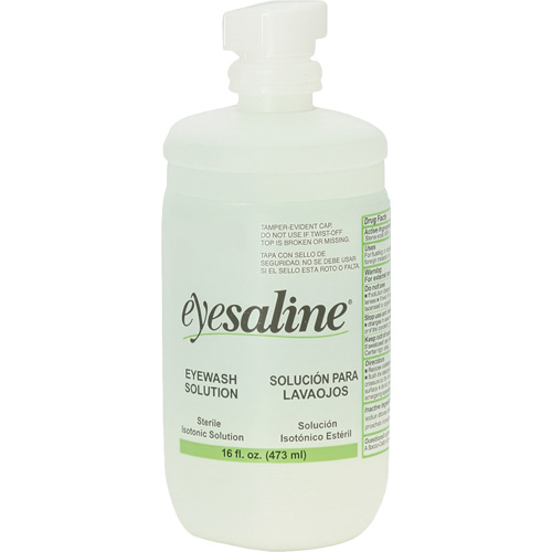 Saline Eyewash Bottles, Full Bottle, 16 oz. Consource