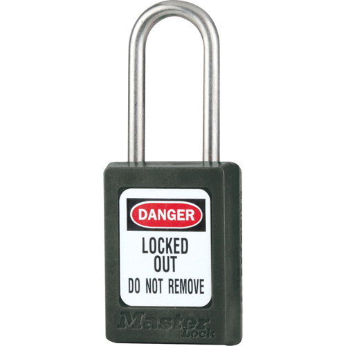 S31 Zenex Safety Padlock, Black, Keyed Different, Thermoplastic, 1-3/8" Width Consource