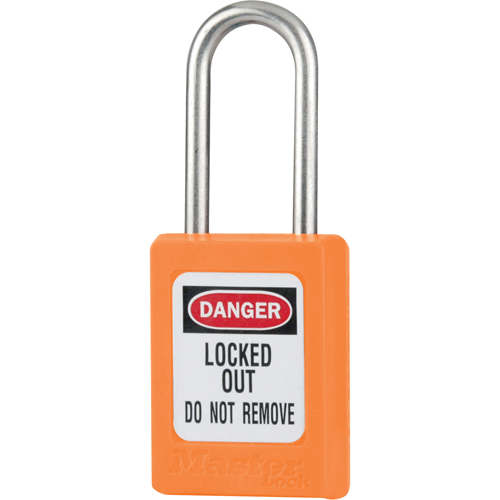 S31 Zenex Safety Padlock, Orange, Keyed Different, Thermoplastic, 1-3/8" Width Consource
