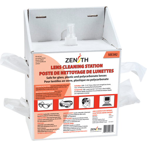 Disposable Lens Cleaning Station, Cardboard, 8" L x 5" D x 12-1/2" H Consource