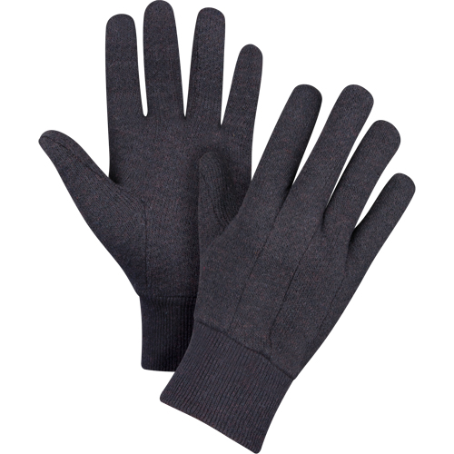 Gants de jersey, Grand, Brun, Non doubl&eacute;, Poignet en tricot Consource