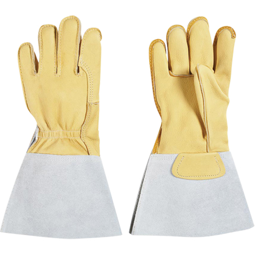 Gants pour monteur de lignes, Grand, Paume en Cuir fleur de vache, Doublure en Coton Consource