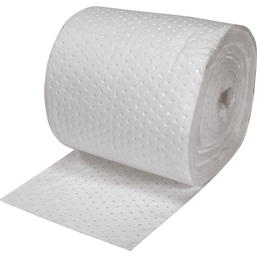Feuilles absorbantes en fibres fines de premi&egrave;re qualit&eacute;, Lourd, 150' lo x 15" la, Absorption 25 gal. Consource