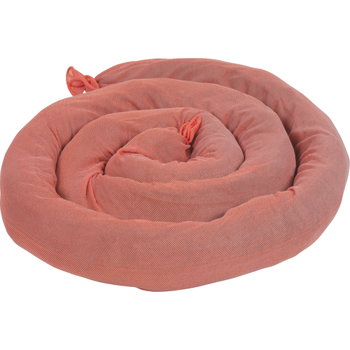 Remblais tubulaires absorbants, Mati&egrave;res dangereuses, Absorption 50 gal., 3" la x 8' lo, Pqt de 15 Consource