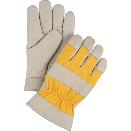 Gants de travail doubl&eacute;s pour l'hiver de premi&egrave;re qualit&eacute;, 2T-Grand, Paume en Cuir fleur de porc, Doublure en Molleton de mousse Consource
