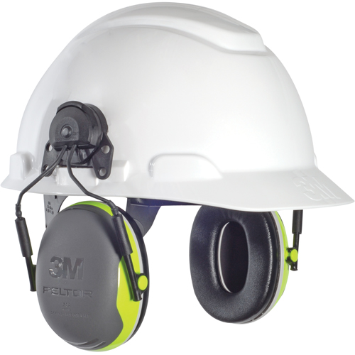 Peltor X Series Earmuffs, Cap Mount, 25 NRR dB Consource