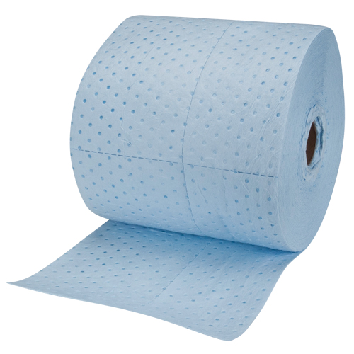 Premium Blue Bonded Sorbent Pads, Lightweight, 150' L x 15" W, 20 gal. Absorbancy Consource
