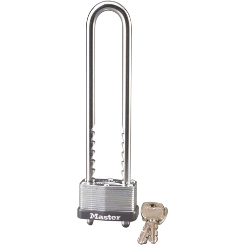 Laminated Padlock, Silver, Keyed Different, Laminated Steel, 1-3/4" Width Consource