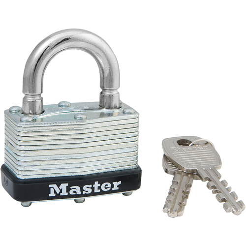 Laminated Padlock, Silver, Keyed Alike, Laminated Steel, 1-3/4" Width Consource