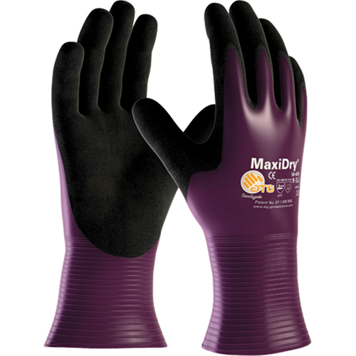 Gants ATG MaxiDry 56-426, 7/Petit, R&ecirc;vetement Nitrile, Calibre 15, Enveloppe en Nylon Consource