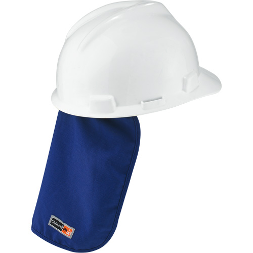 Tampon et voile pour le cou refroidissants et ignifug&eacute;s pour casque de s&eacute;curit&eacute; Chill-Its 6717FR, Bleu Consource