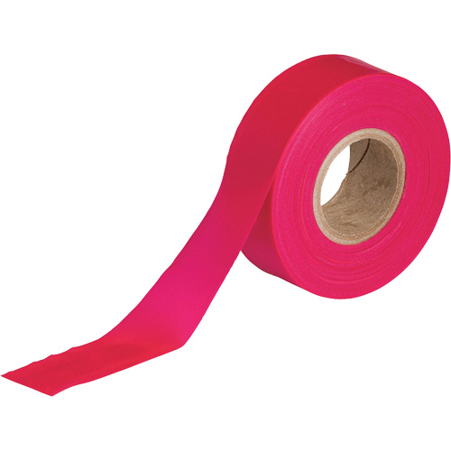 Ruban pour signalisation, 1,188" la x 150' lo, Rouge fluorescent Consource