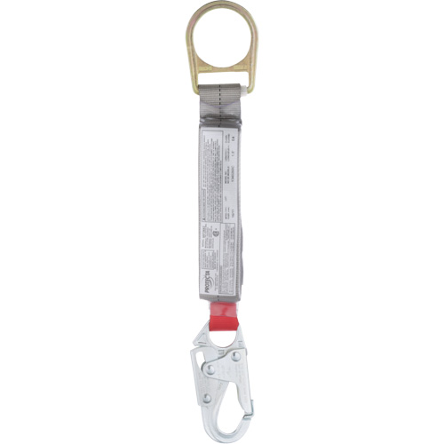 Corde antichoc PRO, 1,5', Point d'ancrage &agrave; Crochet mousqueton/Mousqueton, Crochet mousqueton aux jambes, Nylon Consource
