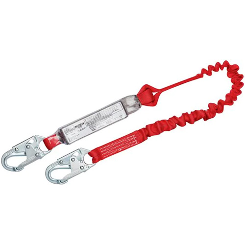 Longe &eacute;lastique antichoc PRO, 6', Point d'ancrage &agrave; Crochet mousqueton, Crochet mousqueton aux jambes, Polyester Consource
