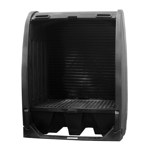 Abris de confinement des d&eacute;versements avec drain, 61" lo x 37,25" la x 72,75" h, Capacit&eacute; de charge 1000 lb Consource