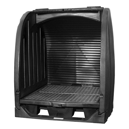 Abris de confinement des d&eacute;versements avec drain, 65" lo x 58" la x 69" h, Capacit&eacute; de charge 6000 lb Consource