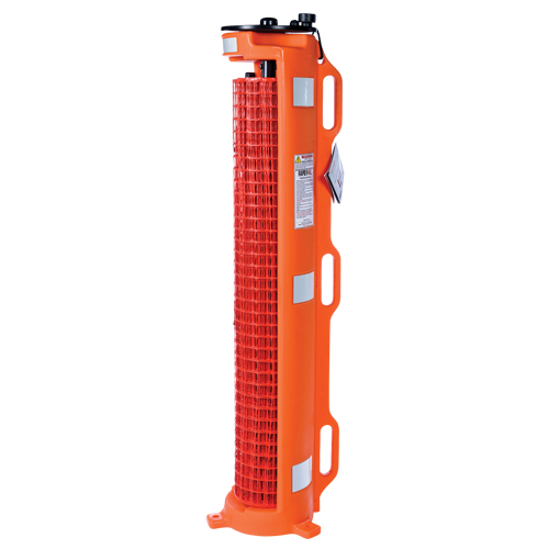 Wheeled Barrier, 50' L, Plastic, Orange Consource