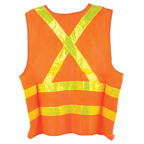 Dynamic Traffic Vest, High Visibility Orange, Large, Polyester Consource