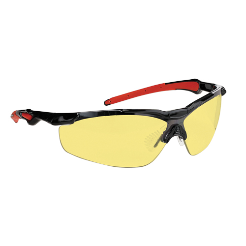Lunettes de s&eacute;curit&eacute; s&eacute;rie Hawk Dynamic, Lentille Ambr&eacute;e, Antibu&eacute;e, ANSI Z87+/R&eacute;pond ou surpasse la norme CSA Z94.3 Consource