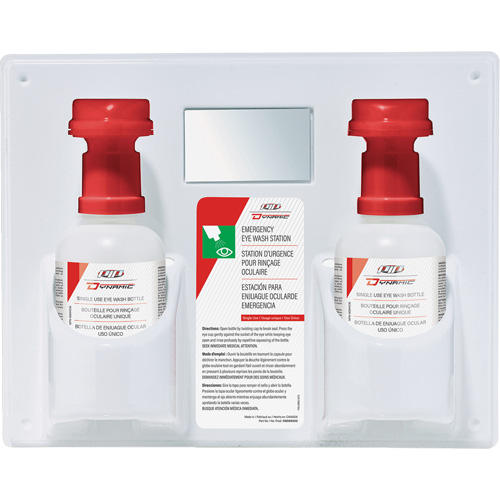 Dynamic Single-Use Eyewash Station with Isotonic Solution, Double Consource