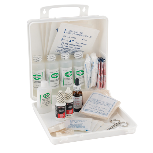 Trousse de premiers soins des brûlures pour soudeurs Dynamic, Dispositif m&eacute;dical Classe 1, Boîte en plastique Consource