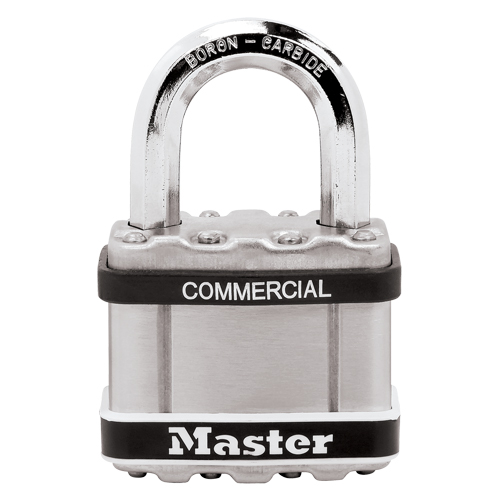 Laminated Padlock, Silver, Keyed Different, Laminated Steel, 2" Width Consource