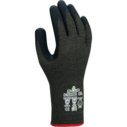 Gants r&eacute;sistants aux coupures S-TEX 581, Taille 6/Petit, Calibre 13, Rev&ecirc;tement Mousse de nitrile, Enveloppe en Acier inoxydable/Kevlar, ANSI/ISEA 105 niveau 5/EN 388 niveau E Consource