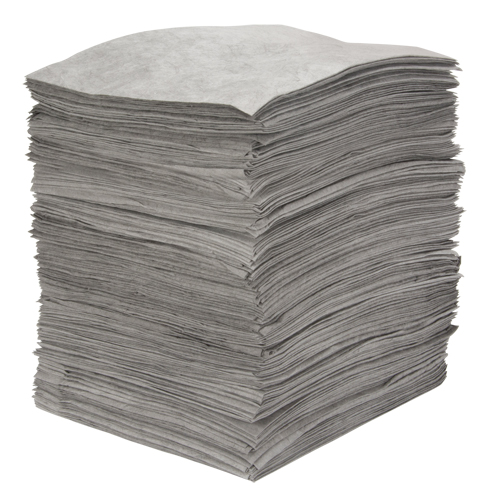 Feuilles absorbantes souffl&eacute;es de premi&egrave;re qualit&eacute;, Universel, 15" x 18", 30 gal. d'absorption Consource