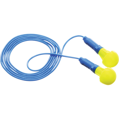 E-A-R Push-Ins Earplugs, Corded, Pair - Polybag, 28/23 dB NRR, One-Size Consource