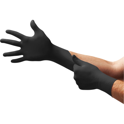 MidKnight&reg; Exam Gloves, Large, Nitrile, 4.7-mil, Powder-Free, Black, Class 2 Consource