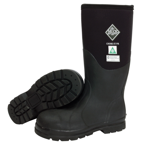 Chore Classic Airmesh-Lined Work Boots, Rubber, Steel Toe, Size 5, Puncture Resistant Sole Consource
