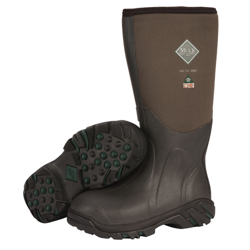 Arctic Pro Extreme Conditions Work Boot, Rubber, Steel Toe, Size 8, Puncture Resistant Sole Consource