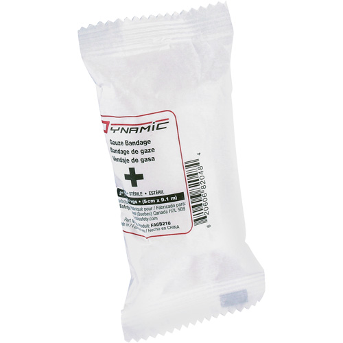 Bandages de gaze Dynamic, Rouleau, 30' lo x 2" la, St&eacute;rile, Dispositif m&eacute;dical Classe 1 Consource