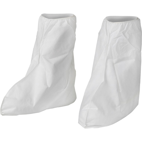 KleenGuard A40 Disposable Boot Covers, One Size, Microporous, White Consource