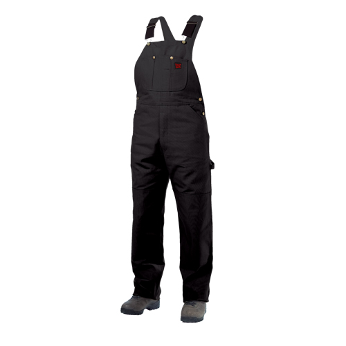 Unlined Duck Overalls, Men's, Large, Black Consource