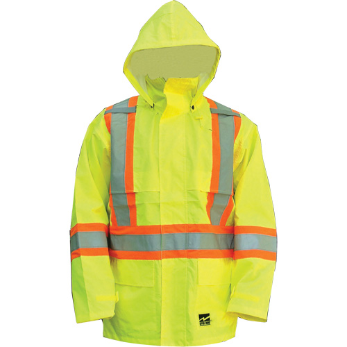 Open Road Jacket, Polyester/Polyurethane, High Visibility Lime-Yellow, Small Consource