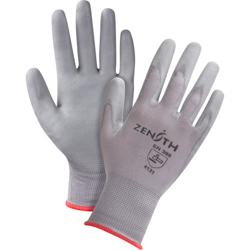 Gants en nylon enduits de polyur&eacute;thane sans DMF, 9/Grand, R&ecirc;vetement Polyur&eacute;thane, Calibre 15, Enveloppe en Nylon Consource