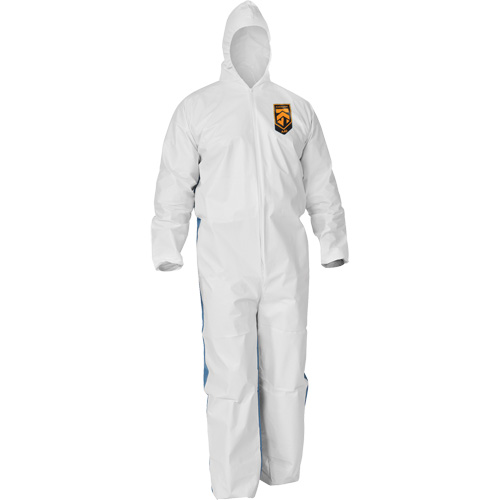 Kleenguard A40 Coveralls with Breathable Back, Large, Blue/White, Microporous/SMS Consource