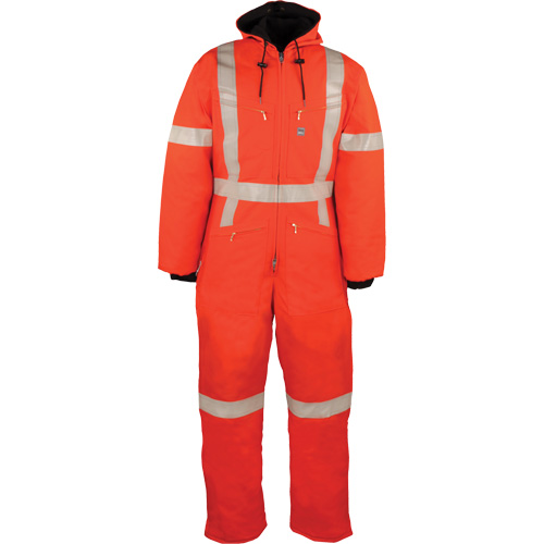 Reflective Insulated Coveralls, Small, Orange Consource